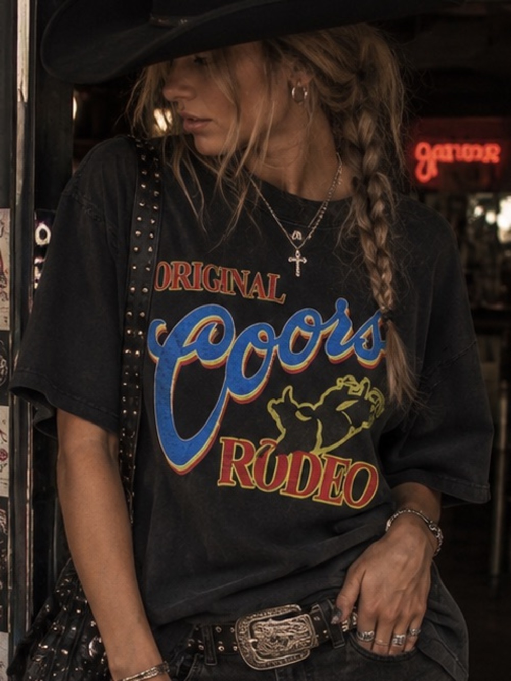 Vintage Original Coors Rodeo Black Graphic Tee